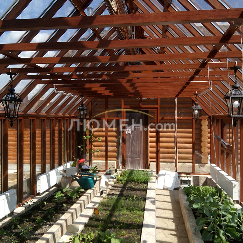 Оранжерея с окраской под структуру дерева (шкала «DECOR») — фото 2